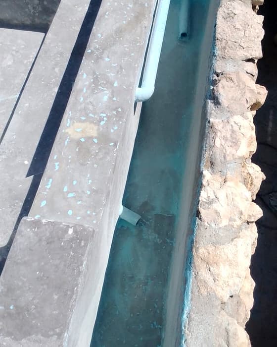Fibreglass relining work, a fibreglass relining job