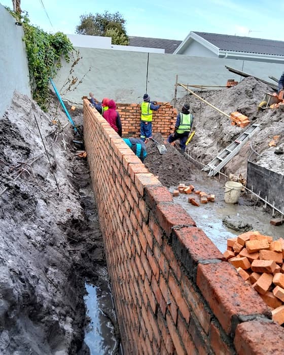 A pool build in progress, a new build, Overberg