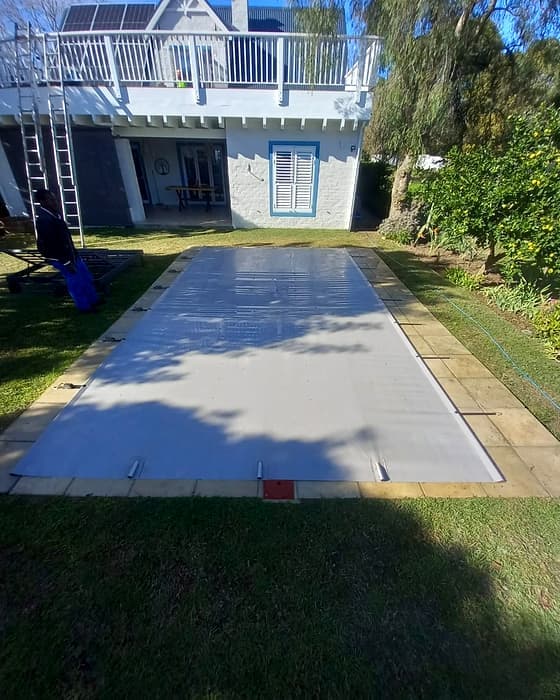 A pool cover in use in the Overberg